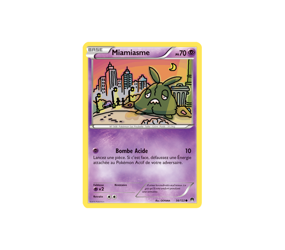 56//122 NEUVE REVERSE MIAMIASME CARTE POKEMON RUPTURE TURBO
