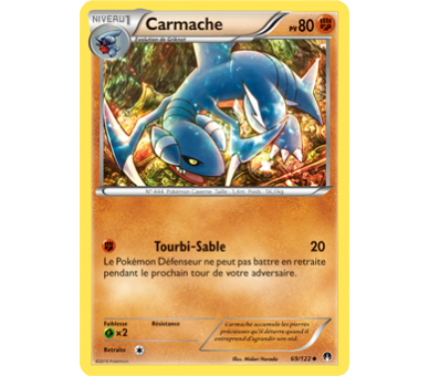 Carmache Carte Peu Commune Pv 80 - 69/122 - XY9