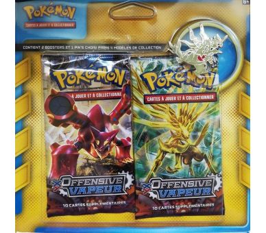 Pack 2 Boosters Offensive Vapeur + 1 Pin's Tyranocif