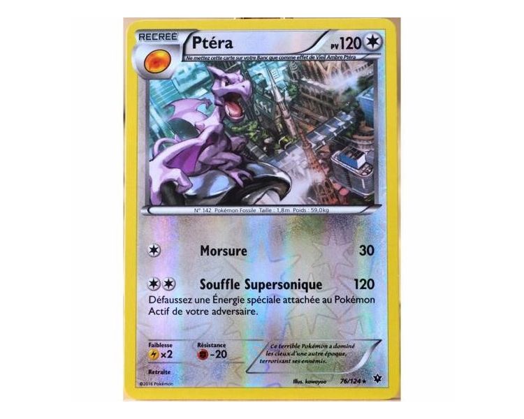 Ptéra Carte Reverse Rare Pv 120 - 76/124 - XY10