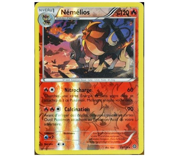 Némélios Carte Reverse Rare 120 Pv - 23/114 - XY11