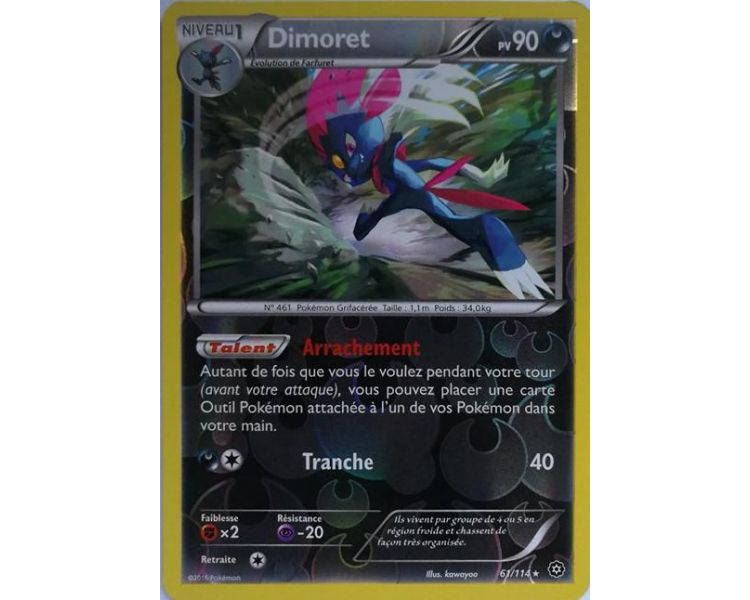 Dimoret Carte Reverse Rare 90 Pv - 61/114 - XY11
