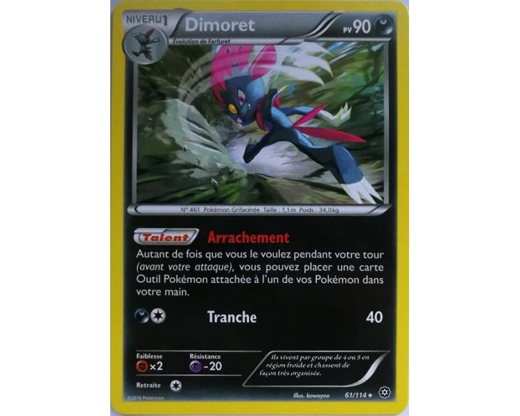 Dimoret Carte Rare 90 Pv - 61/114 - XY11