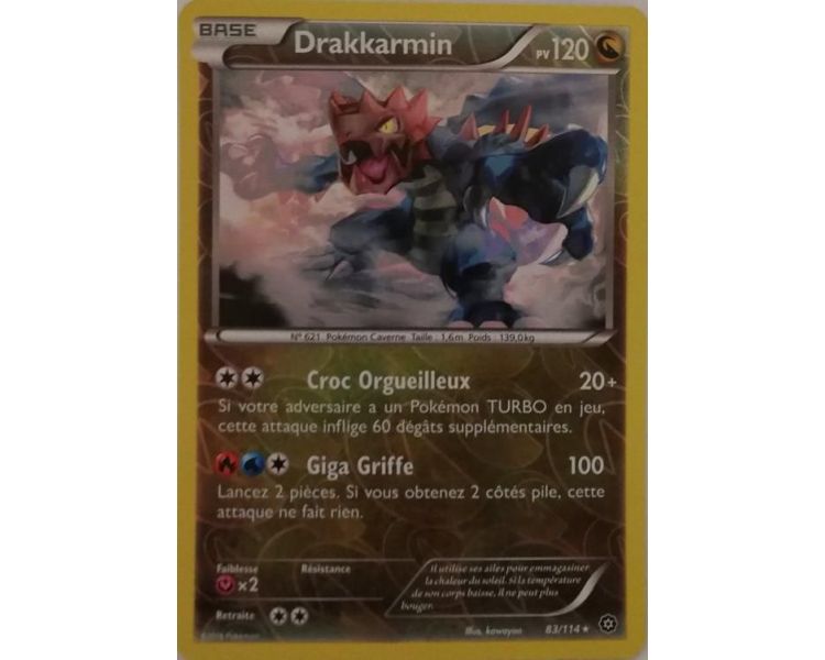 Drakkarmin Carte Reverse Rare 120 Pv - 83/114 - XY11