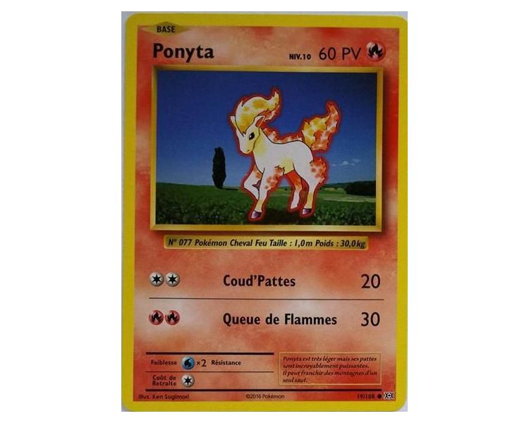 Ponyta Carte Commune 60 Pv - XY12 - 19/108