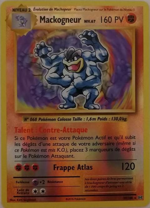 Mackogneur Carte Reverse Rare 160 Pv Xy12 59 108 Carte Pokemon