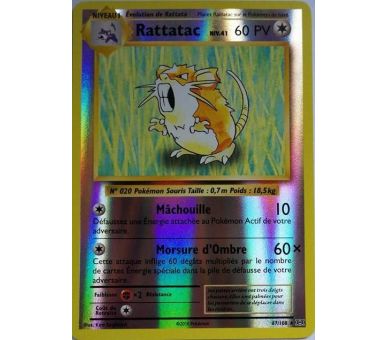 Rattatac Carte Reverse Rare 60 Pv - XY12 - 67/108