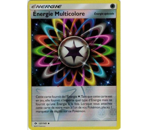 Energie Multicolore Carte Reverse Peu Commune - Soleil Et Lune - 137/149