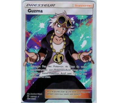 Guzma Carte Pokémon Dresseur Full Art - Soleil et Lune Ombres Ardentes - 143/147