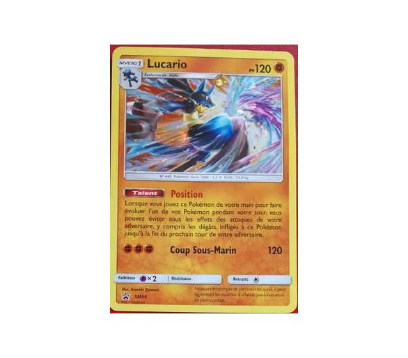 Lucario 120 Pv Carte Pokémon Holo - Etoile Pormo SM54