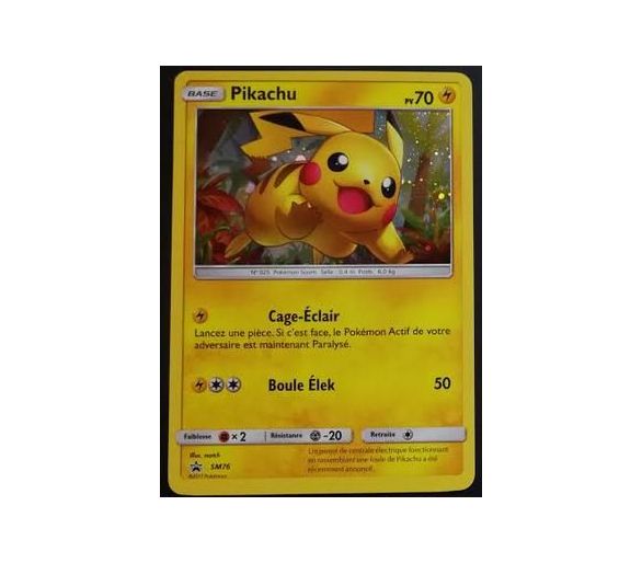 Pikachu Carte Holo 70 Pv - SM76