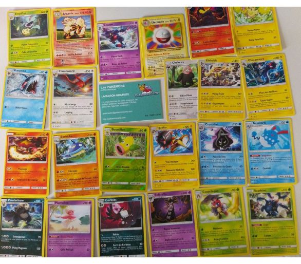lot de 20 cartes rares pokémon