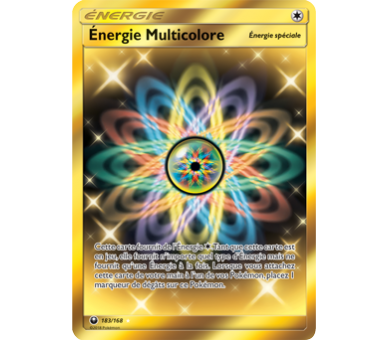 Carte Pokémon Secrete Energie Multicolore 183/168 SL7 Tempete Celeste