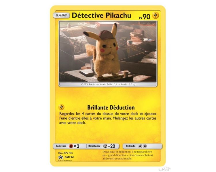 Carte Pokémon Détective Pikachu pv90 Holographique SM194