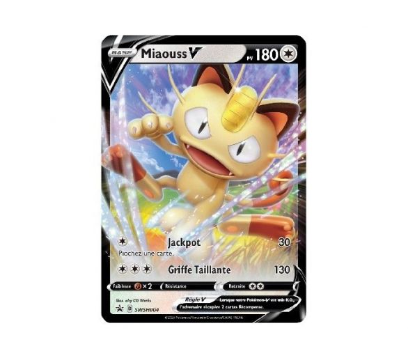 Carte Pokemon Miaouss V Pv 180 SWSH004