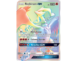 Reshiram GX Pv 180 71/70 Carte Rare Secrete Arc en Ciel - Majesté des Dragons
