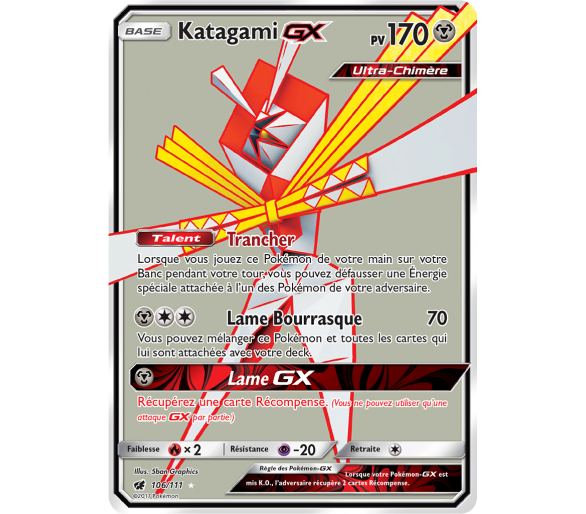 Katagami GX Carte Full Art Ultra-Chimère 170 Pv - SL4 - 106/111