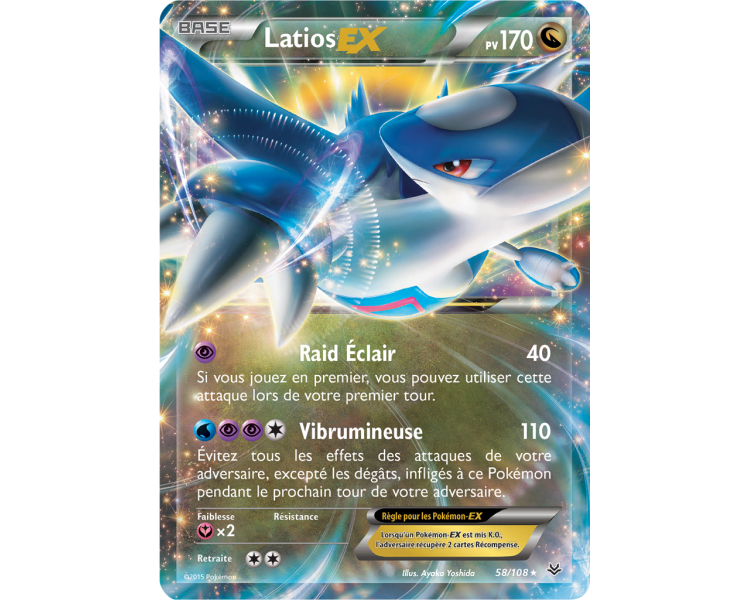 Carte Pokemon Neuve Française Lien Spirituel Latios Reverse XY6-85//108