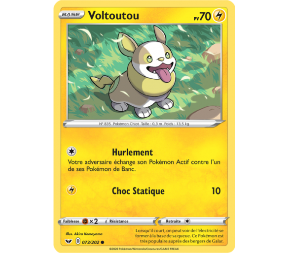 Pokémon Voltoutou REVERSE 073/202 Epée & Bouclier 