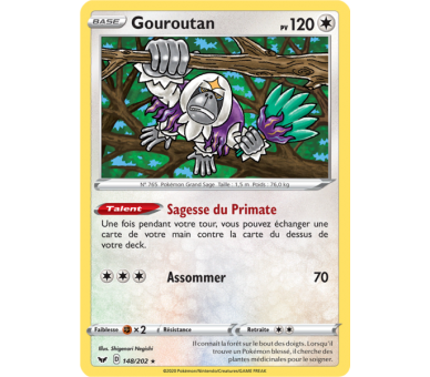 Gouroutan Pv 120 Carte Rare Holographique 148/202 - Epée et Bouclier