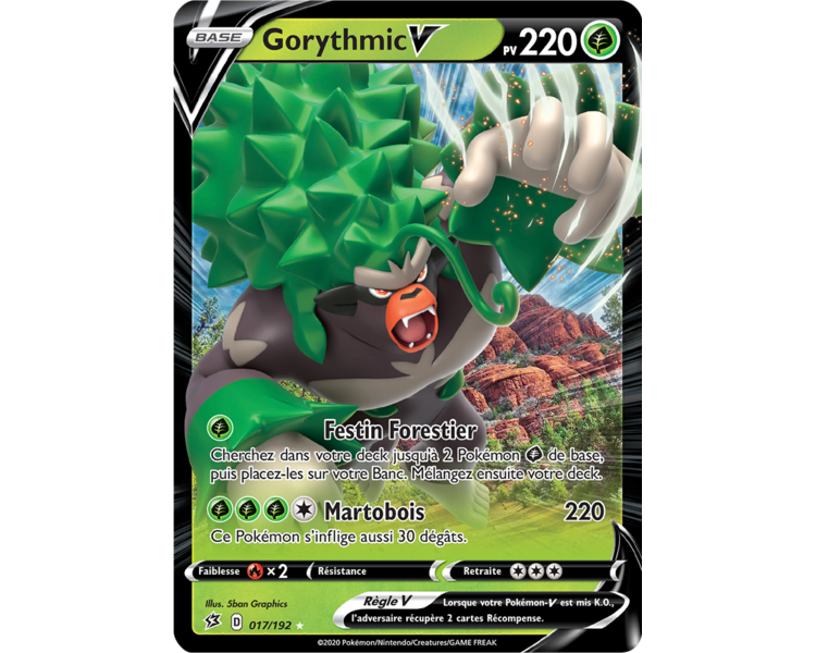 Gorythmic 190 PV 15/202 Rare Carte Pokémon EB01