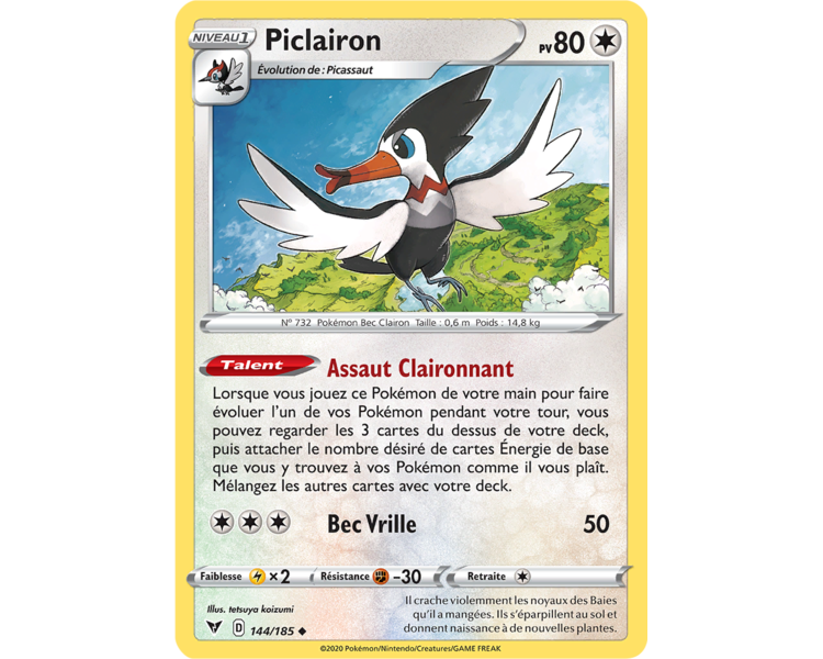 Piclairon Pv 80 144/185 - Carte Peu Commune - Épée et Bouclier 4 - Voltage Éclatant