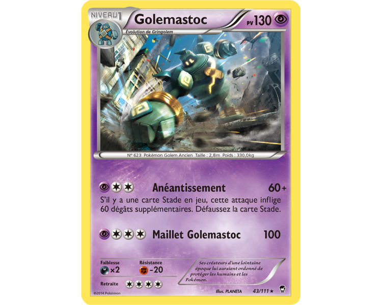 golemastoc 130 PV - 43/111 POING FURIEUX