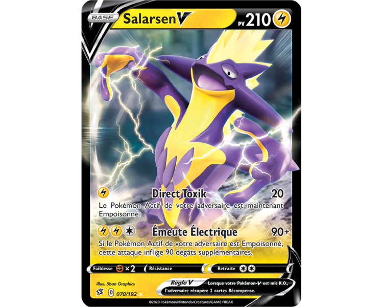 Carte Pokémon Jumbo - Salarsen V Pv210 SWSH017 Grande Taille Carte