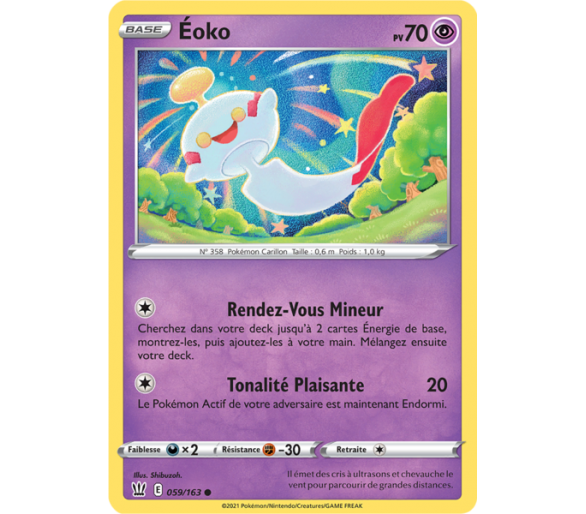 Éoko Pv 70 059/163 - Carte Commune Reverse - Épée et Bouclier 5 - Styles de Combat