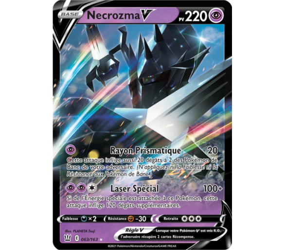 Necrozma-V Pv 220 063/163 - Carte Ultra Rare - Épée et Bouclier 5 - Styles de Combat