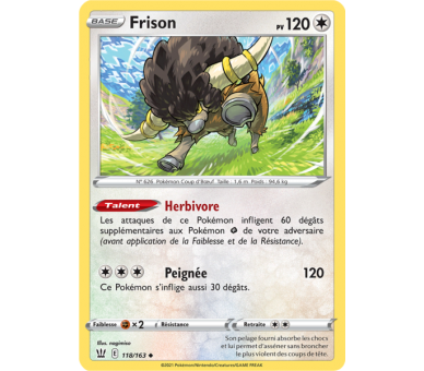 Frison Pv 120 118/163 - Carte Peu Commune - Épée et Bouclier 5 - Styles de Combat