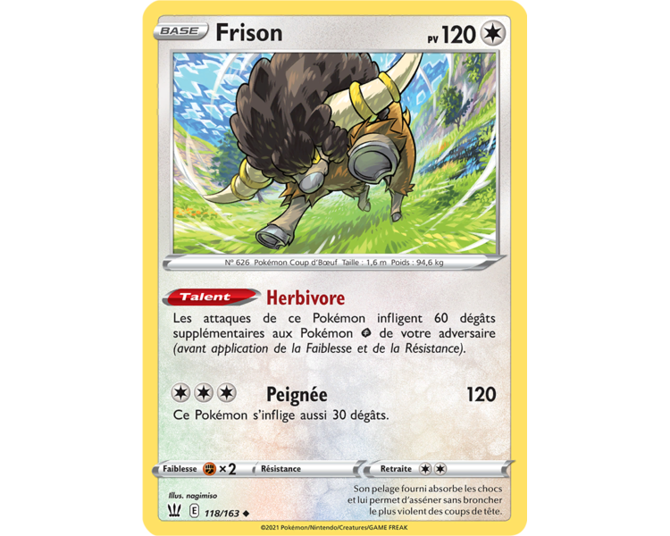 Frison Pv 120 118/163 - Carte Peu Commune - Épée et Bouclier 5 - Styles de Combat