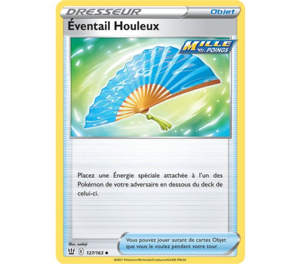 Objet Éventail Houleux - Carte Peu commune Reverse 127/163 - Épée et Bouclier 5 - Styles de Combat