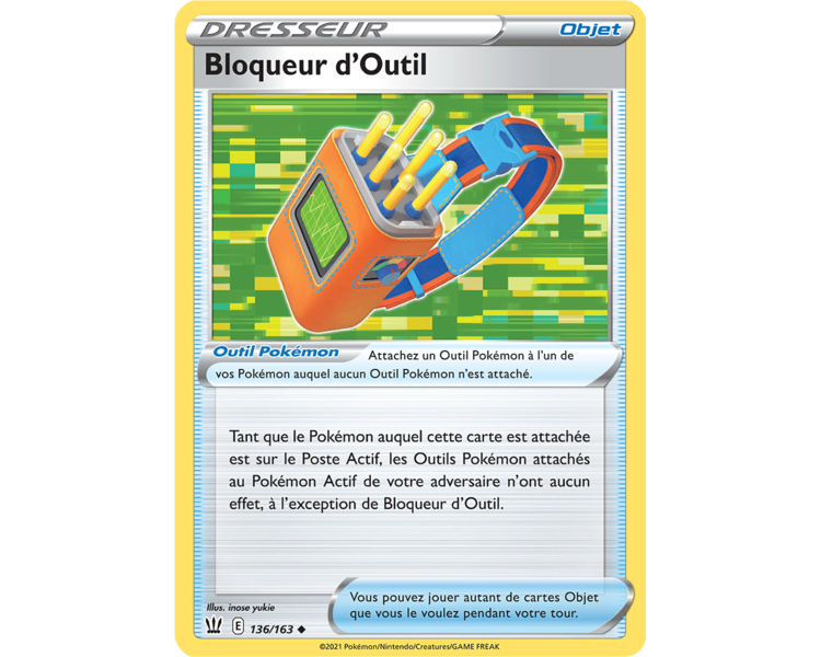 Pokemon 136/163_R Bloqueur d’Outil Reverse EB05 Epee et Bouclier 5 Style de Comb 