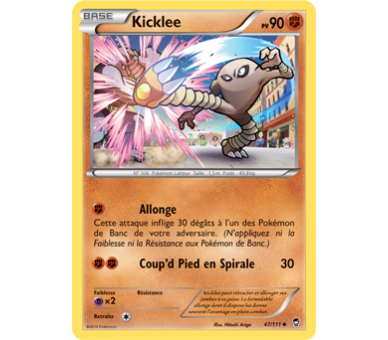 Kicklee pv90 47/111 poings furieux REVERSE