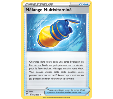 Objet - Mélange Multivitaminé 142/203 - Carte Peu Commune - Épée et Bouclier - Évolution Céleste