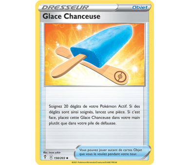 Objet - Glace Chanceuse 150/203 - Carte Peu Commune - Épée et Bouclier - Évolution Céleste