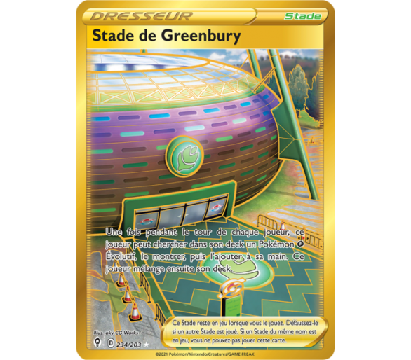 Stade de Greenbury 234/203 - Carte Secrète Gold - Épée et Bouclier - Évolution Céleste
