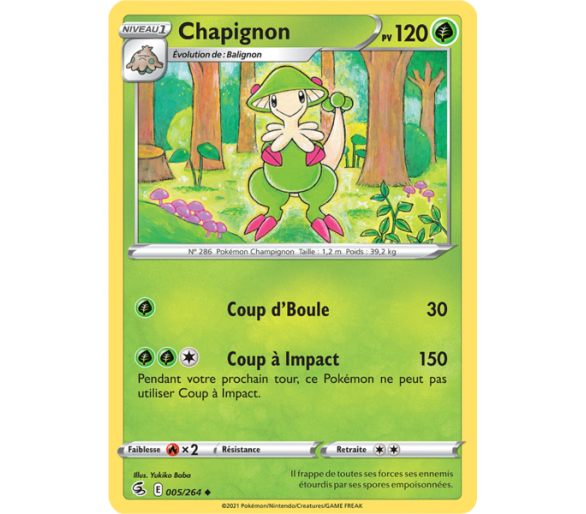 Chapignon Pv 120 005/264 - Carte Peu Commune - Épée et Bouclier - Poing de Fusion