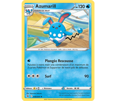 Azumarill Pv 120 059/264 - Carte Rare - Épée et Bouclier - Poing de Fusion