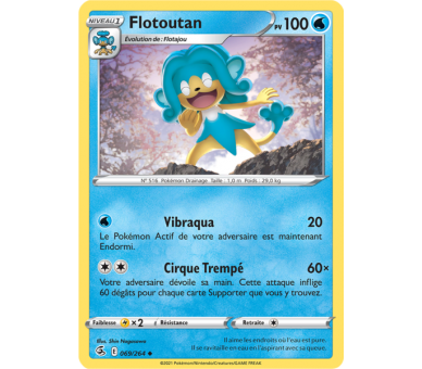 Flotoutan Pv 100 069/264 - Carte Peu Commune - Épée et Bouclier - Poing de Fusion