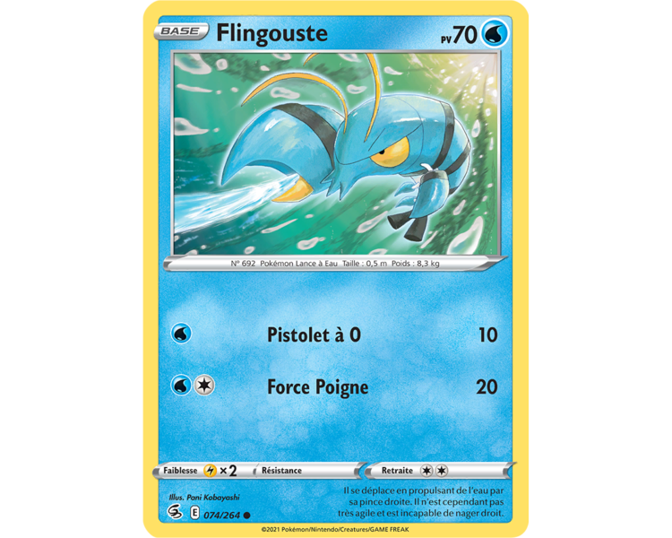 Flingouste  Pv 70 074/264 - Carte Commune - Épée et Bouclier - Poing de Fusion