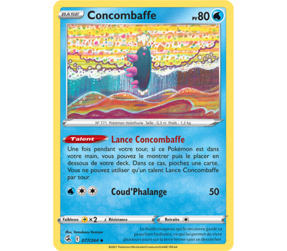 Concombaffe Pv 80 077/264 - Carte Peu Commune - Épée et Bouclier - Poing de Fusion