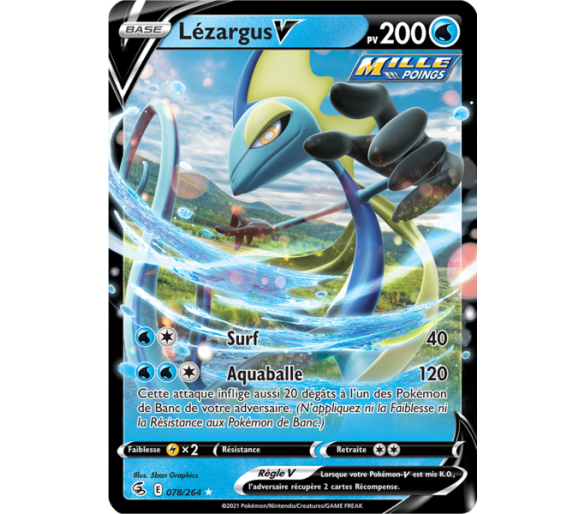 Lézargus-V Pv 200 078/264 - Carte Ultra Rare - Épée et Bouclier - Poing de Fusion