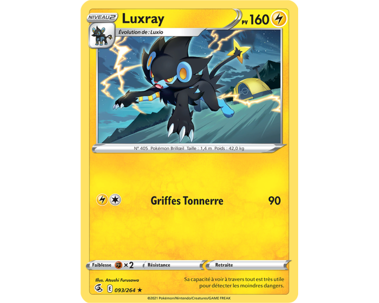 Luxray Pv 160 093/264 - Carte Rare - Épée et Bouclier - Poing de Fusion