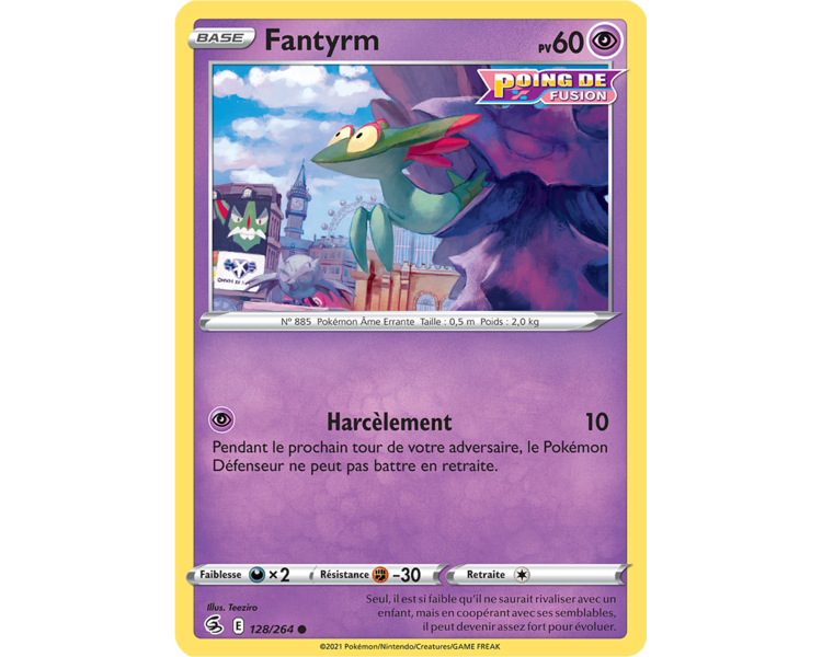 Fantyrm Pv 60 128/264 - Carte Commune - Épée et Bouclier - Poing de Fusion