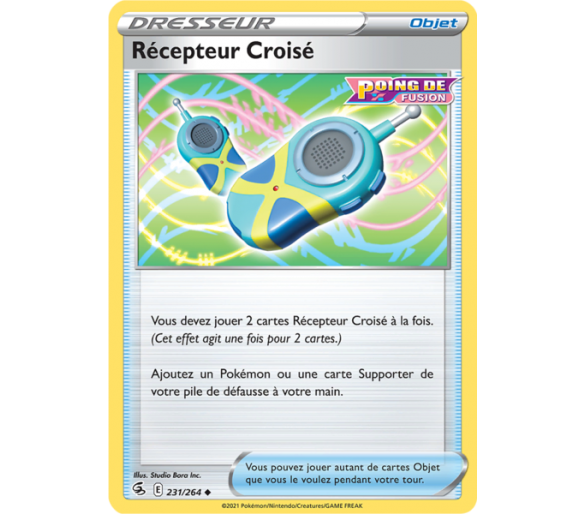 Récepteur Croisé - 231/264 - Carte Objet Peu Commune - Épée et Bouclier - Poing de Fusion
