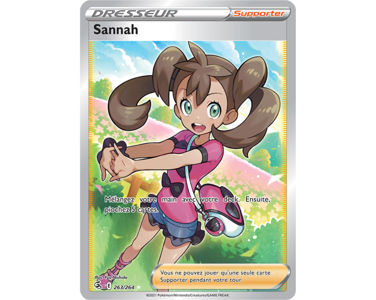 Sannah - 263/264 - Carte Ultra Rare Full Art - Épée et Bouclier - Poing de Fusion