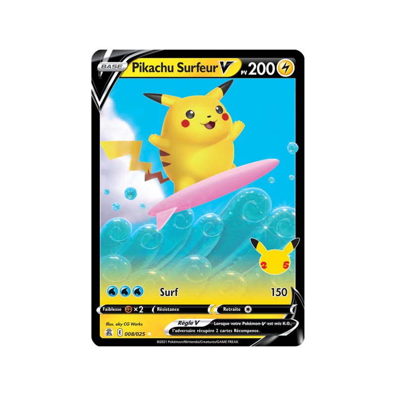 Album Album Porte cartes Pokémon Holographique Brillant Pikachu  Surfeur,Volant rétro avec 20 cartes - Pokemon