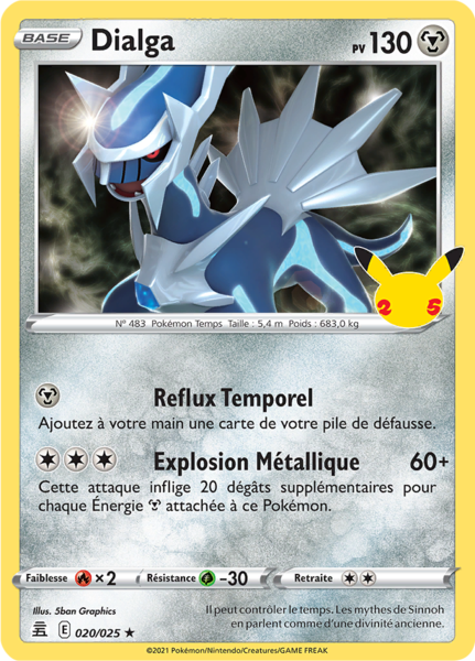 Carte Pokémon Dracaufeu Promo 25 ans 001/025